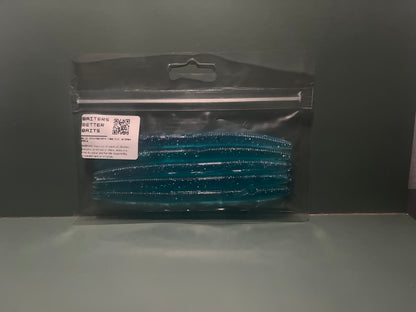 Blue Raspberry Finesse Worm Pack (HANDMADE)